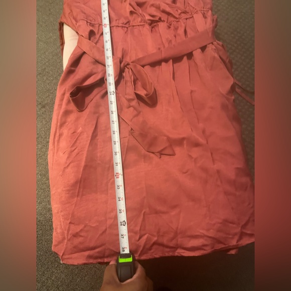 Elegant plus size Pink faux Wrap Dress - Picture 10 of 11